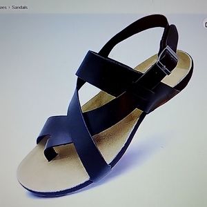 HARSSIDANZAR Men's Black Genuine Leather Sandals Tough & Chic EUR 44 US 11 NEW…